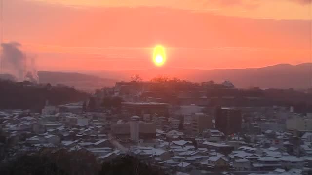 朝は厳しい冷え込み…津山市では「太陽柱」　市内の最低気温は氷点下４．７度【岡山】