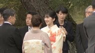愛子さまが紅葉のちりばめられた振り袖姿でご懇談　秋の園遊会に吉田鋼太郎さんら　両陛下「お元気でご活躍を」