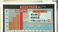 【解説】なぜ？山火事は4月が最多　春は乾燥した落ち葉多く山菜採りなど行楽も多い時期　道や水源なく消火は困難