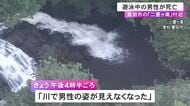 ライフジャケットは着用せず…滝つぼ付近で潜って遊んでいたとみられる30代男性が死亡 知人と3人で川へ