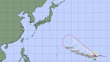 【台風情報】台風13号の今後の進路予想は　猛烈な勢力に発達する見込み　31日午後3時の予報では勢力を維持したまま、南鳥島近海に達する見込み