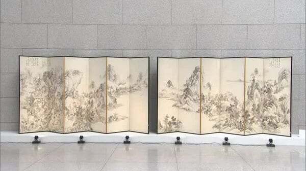 これで複製？海外に渡った「春秋山水図屏風」が日本が誇る写真技術で
