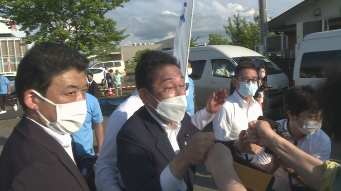 7月4日の来県時 岸田首相は有権者の近くにいた