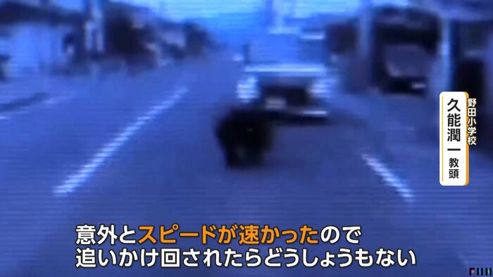 「子どもたちの通学路でよく使うところ」と話す教頭（野田小学校・久能潤一教頭）