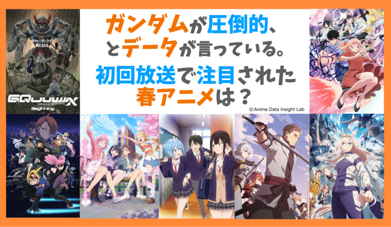 アニメデータインサイトラボ『2025年春アニメ初回放送週の話題ランキング』を公開…『Gundam GQuuuuuuX』の圧倒的な存在感、とデータが言っている。初回話題性と持続的関心を検証