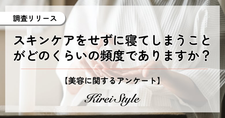 入浴後スキンケアをせずに寝てしまうことがある人は若年層ほど増加する結果に!20代では約4割が該当