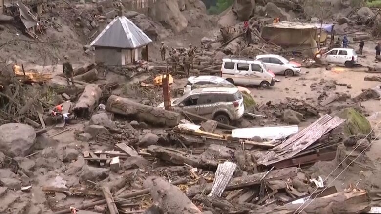 インド直轄地ジャム･カシミール山間部で洪水　少なくとも46人死亡100人以上不明｜FNNプライムオンライン
