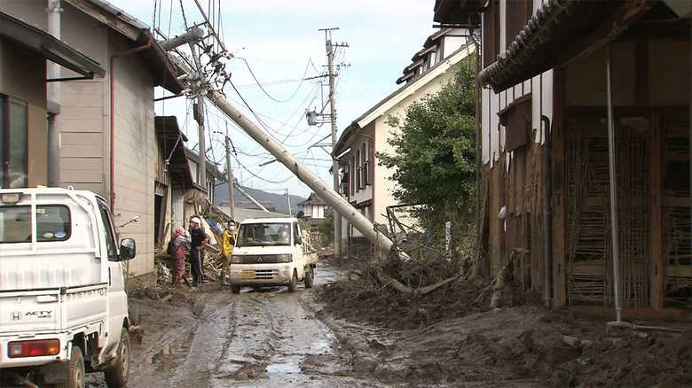 長野県千曲川の氾濫