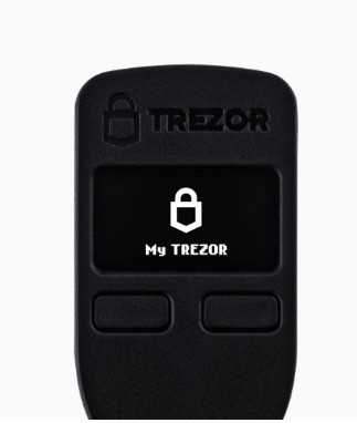 
暗号資産を格納し、PCに接続して利用する種類のUSB　Trezor
