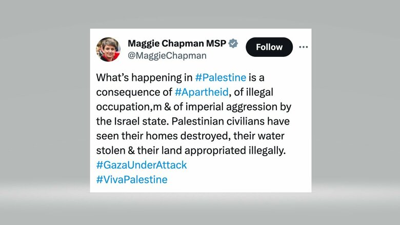 マギー・チャップマン議員の投稿（※10月13日に削除された）