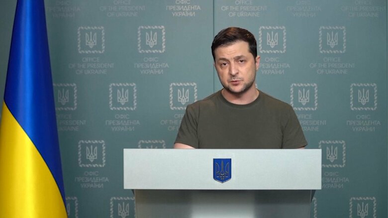 ウクライナのゼレンスキー大統領（キエフ・27日）