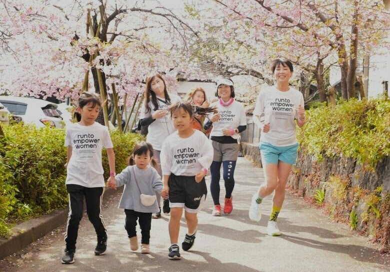 「散歩コース」や「5kmコース」などを選べる　誰もが参加しやすい