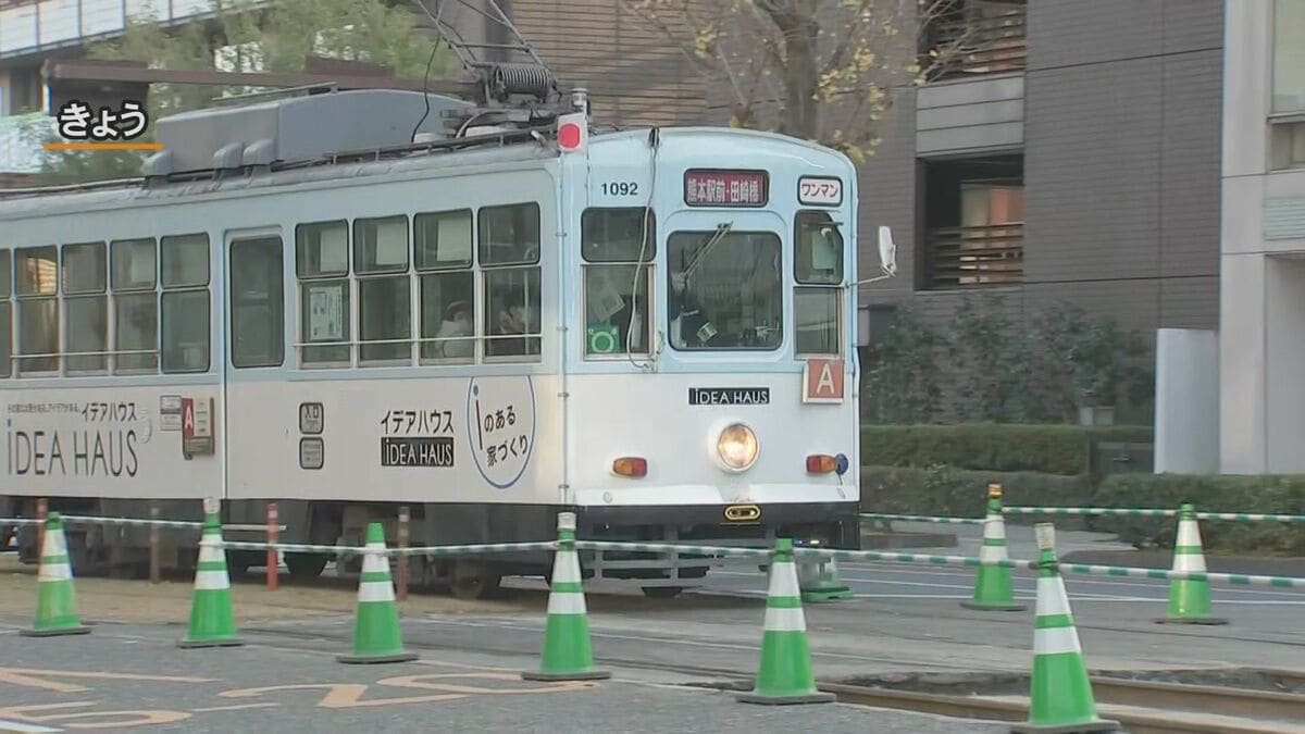 大みそかに脱線の熊本市電が1月3日始発から全線運行再開 前後区間での