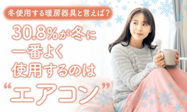 【冬使用する暖房器具といえば?】30.8%が冬に一番よく使用するのは「エアコン」