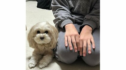 「なんで座っているんだろう…」息子の説教に寄り添う愛犬が可愛い…普段から仲良し？関係性を母親に聞いた