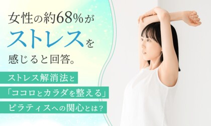 女性の約68%がストレスを感じると回答。ストレス解消法と「ココロとカラダを整える」ピラティスへの関心とは？