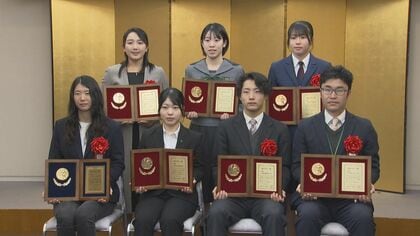 この１年に活躍したアスリートに県内報道機関が贈る「岡山スポーツ賞」表彰式　卓球・面手凛選手ら【岡山】