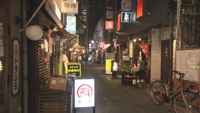 営業時間短縮下の新橋飲食街 9月10日
