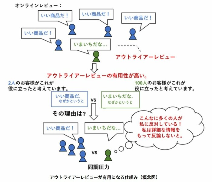 「アウトライアーレビュー」が有用になる仕組み(提供:東京大学大学院・植田一博教授)