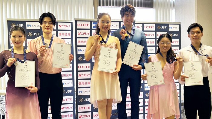 アイスダンス表彰台(東日本選手権)