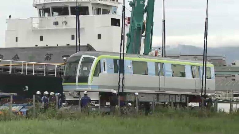 福岡市地下鉄七隈線の混雑緩和へ　新車両が博多港に到着　ダイヤ改正で午前8時台を増便予定｜FNNプライムオンライン