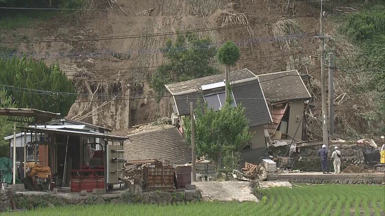 土砂崩れが発生した現場