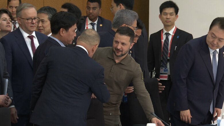 G7首脳との協議の後、拡大会合に参加