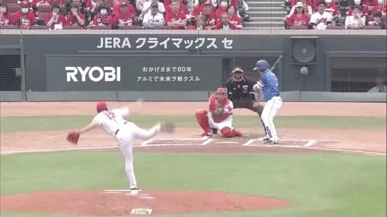 気迫のストレートでバットを振らせなかった大道投手