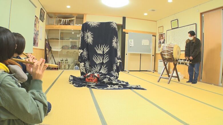 「獅子舞の宴」に向け練習