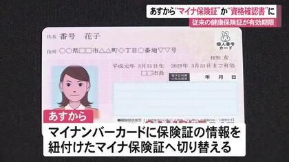 マイナ保険証切り替え12月2日から　従来保険証は2026年3月までの暫定措置も