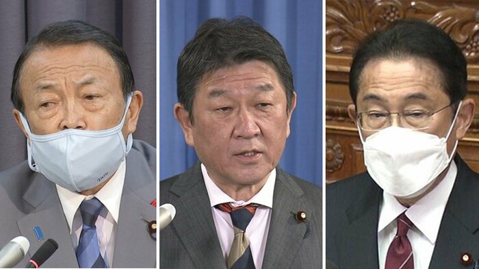 党のトップ3人がそれぞれ第二、第三、第五派閥の領袖という構図
