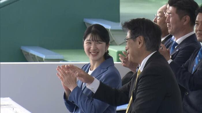 軟式野球競技をご観戦（青森・六戸町　12日）