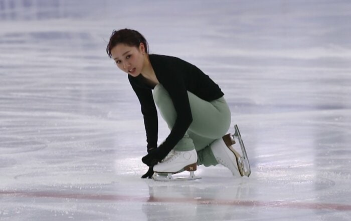 練習中に足を気にする樋口