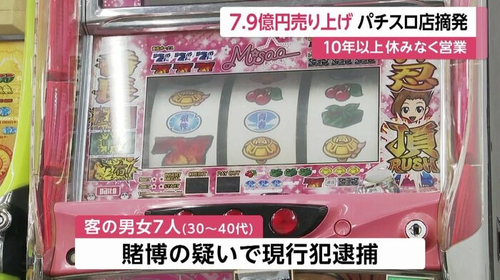 客の男女7人も現行犯逮捕