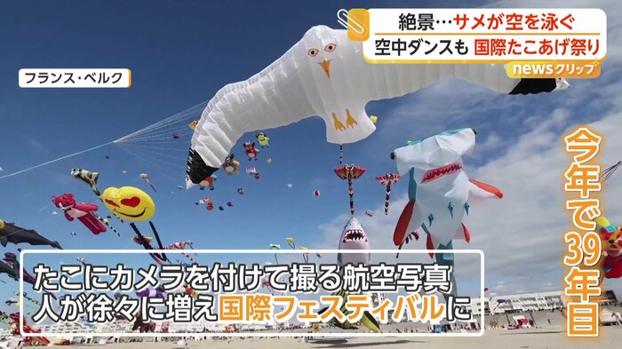 風になびく「たこ」