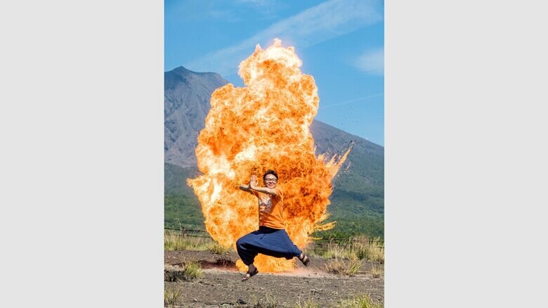 桜島をバックに写真も撮影できる（提供：鹿児島市）