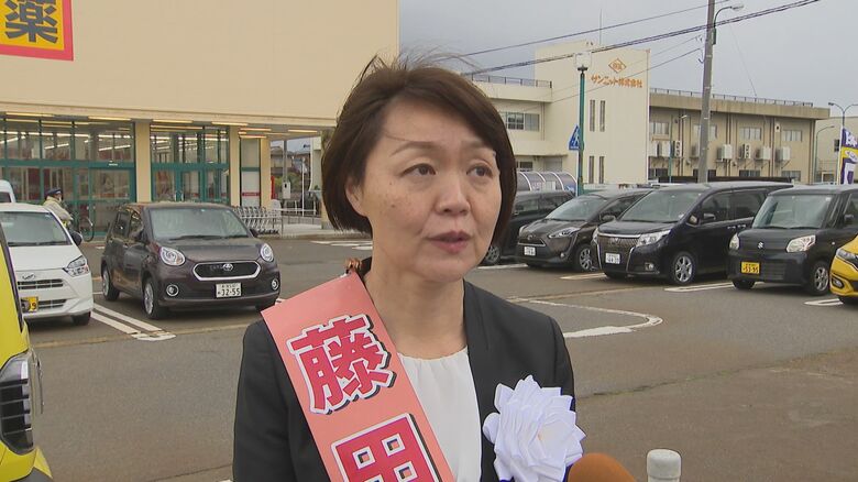 加茂市長選で無投票当選となった藤田明美 氏