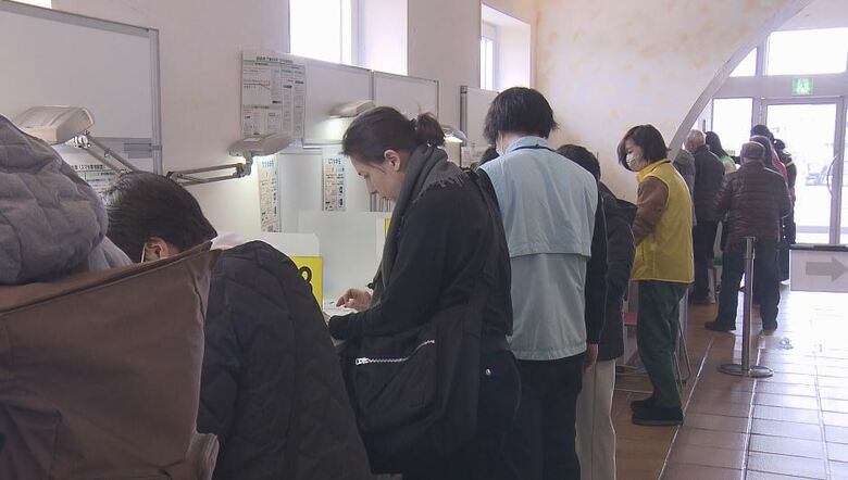 確定申告会場（長野市　2月28日）