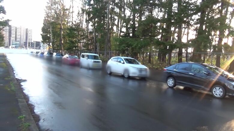 エスコン付近の道路での迷惑駐車