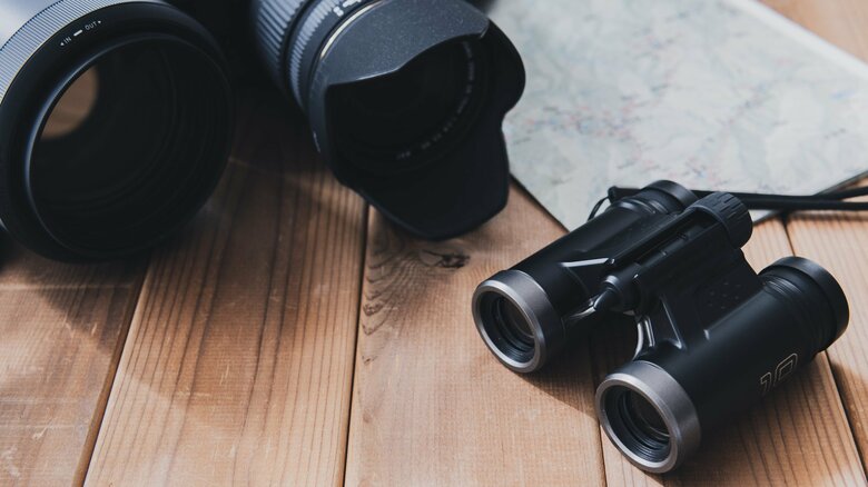 一眼レフや双眼鏡などがあればよい（画像はイメージ）