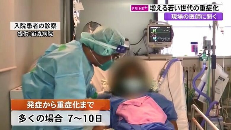 入院患者の診察（提供：近森病院）