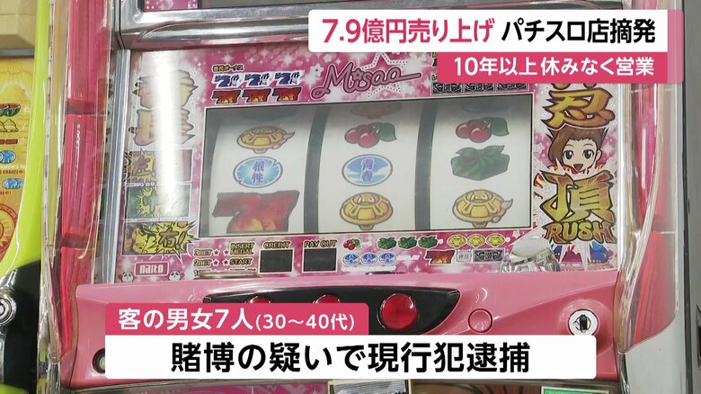 客の男女7人も現行犯逮捕