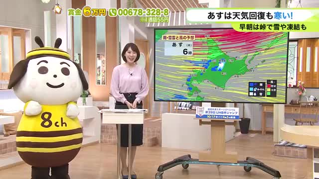 北海道【菅井さんの天気予報 14日(水)】冬を呼び込む嵐…日本海側北部に暴風警報！今夜遅くからあす明け方がピークで高い峠は雨が雪に変わる