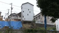 大阪・西成区の住宅崩落現場 残る1軒の撤去は7月6日に…自然崩落防ぐワイヤー固定などの準備を開始