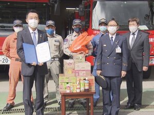 コロナ対応の職員を激励…大手パチンコチェーンが市に飲料約1万本を寄贈 社長「お役に立てればと」