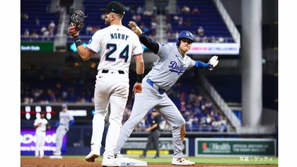 【速報】大谷翔平50盗塁でロバーツ監督超え!「48ー50」達成で「50ー50」まで残り2本塁打に…初回二塁打→三盗に成功