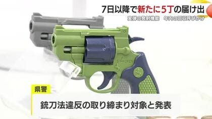 実弾の発射機能がある中国製の拳銃　7日以降で新たに5丁の届け出　鹿児島県警が年内の回収呼びかけ