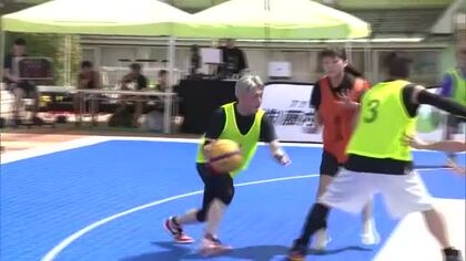 3人制バスケ「3x3」の魅力を伝えたい　スピードある試合展開で熱戦繰り広げる　秋田市