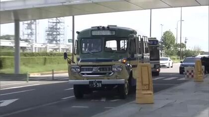 高松空港のリムジンバスに「ボンネットバス」約６０年走り続ける貴重な車両　月１往復程度運行【香川】