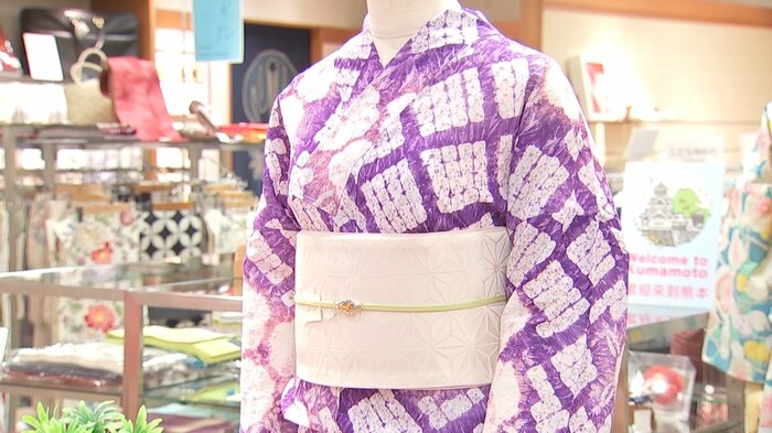 浴衣と帯は同系色に…